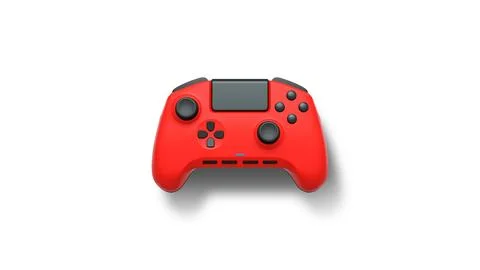 Wireless gaming controller flying in air isolated on white background, symb.. Stock Illustration