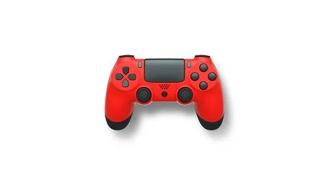 Wireless gaming controller flying in air isolated on white background, symb.. Stock Illustration