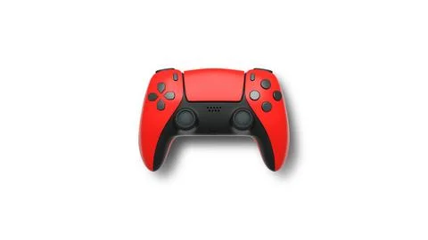 Wireless gaming controller flying in air isolated on white background, symb.. Stock Illustration
