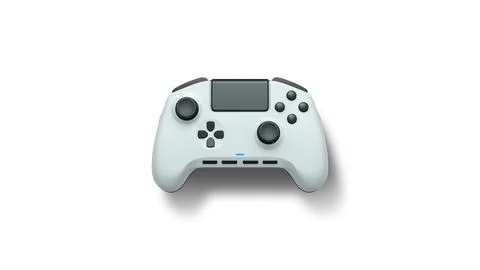 Wireless gaming controller flying in air isolated on white background, symb.. Stock Illustration