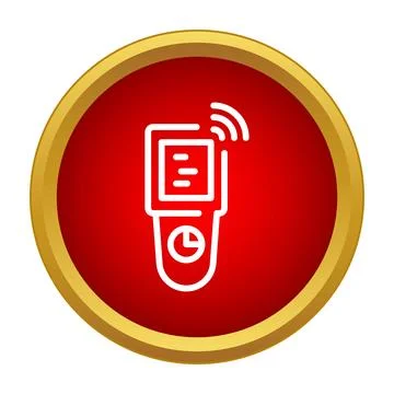 Wireless handheld device transmitting signal icon Stock Illustration