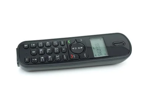 Wireless handset isolated on the white background Stock Photos