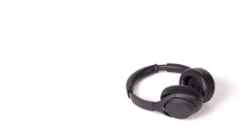 Wireless headphone on white background Stock Photos