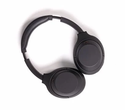 Wireless headphone on white background Stock Photos