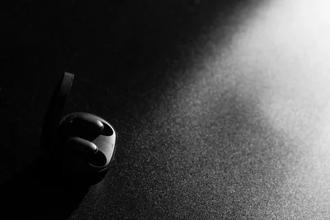 Wireless headphones with copyspace. Stock Photos