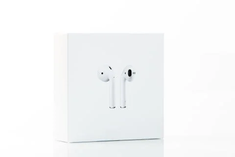 Wireless headphones Stock Photos