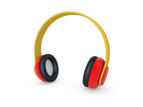 Wireless headphones on a white background. Stock Illustration