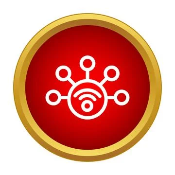 Wireless hot spot network distributing digital signal Stock Illustration