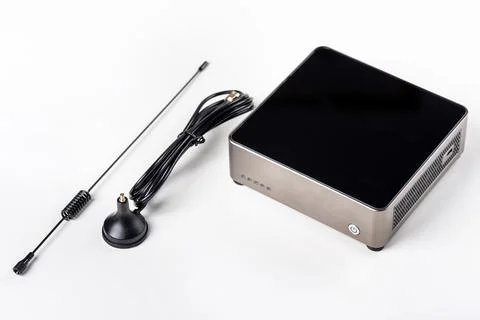 Wireless hotspot for helium token mining. Stock Photos