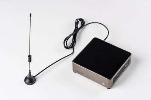 Wireless hotspot for helium token mining. Stock Photos