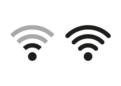 Wireless icon in flat style isolated on white background. Wifi icon Stock Illustration