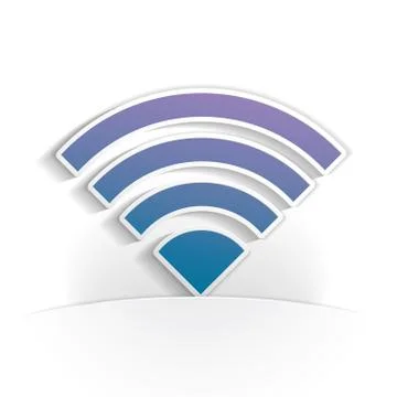 Wireless icon paper Stock Illustration