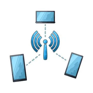 Wireless illustration Stock Illustration