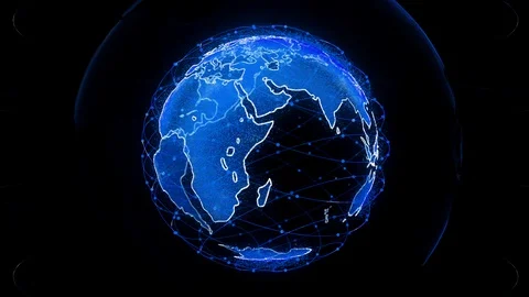 Wireless internet data wifi connectivity by a global system of telecommunication Stock Footage 127784450