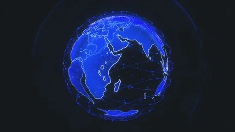 Wireless internet data wifi connectivity by a global system of telecommunication Stock Footage 129281657