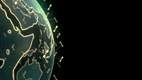 Wireless internet data wifi connectivity by a global system of telecommunication Stock Footage 129281883