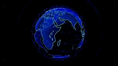 Wireless internet data wifi connectivity by a global system of telecommunication Stock Footage 130037577