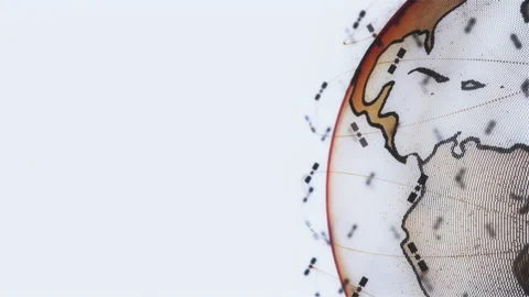 Wireless internet data wifi connectivity by a global system of telecommunication Stock Footage 131891767
