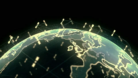 Wireless internet data wifi connectivity by a global system of telecommunication Stock Footage 133014539