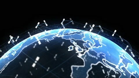 Wireless internet data wifi connectivity by a global system of telecommunication Stock Footage 133917584