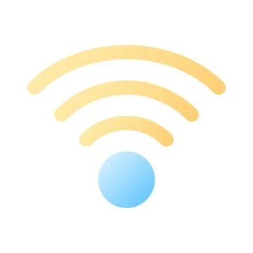 Wireless internet pixel perfect flat gradient color ui icon Illustrazione stock
