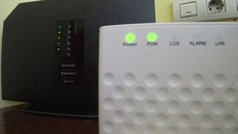 Wireless internet router 2 Stock Footage