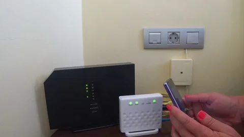 Wireless internet router 6 Stock Footage