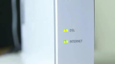 Wireless Internet router blinking lights Stock-Footage 11062728