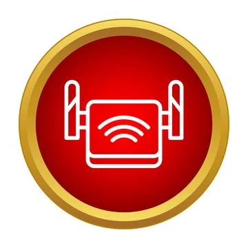 Wireless internet router connecting to a network signal Stock Illustration