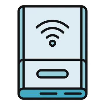 Wireless internet router connecting to network signal 스톡 일러스트