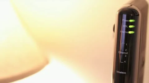Wireless Internet Router Stock Footage