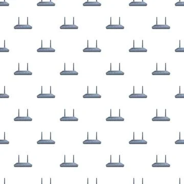 Wireless internet router network connectivity seamless pattern 스톡 일러스트