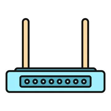 Wireless internet router providing network connectivity Stock Illustration