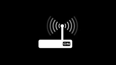 Wireless internet router signal animation showing digital connectivity and .. Stock Footage 336803684