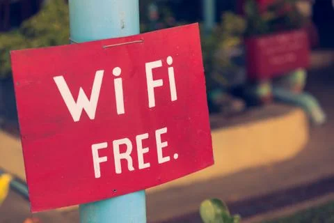 Wireless internet sign Stock Photos