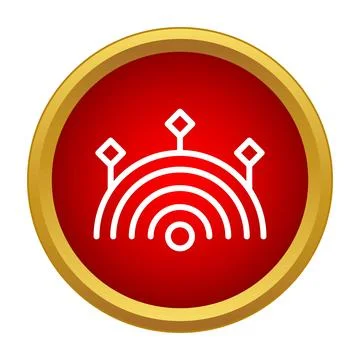 Wireless internet signal network connection icon design Stock Illustration