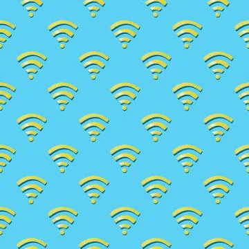 Wireless internet symbol pattern from lemon peels Stock Photos