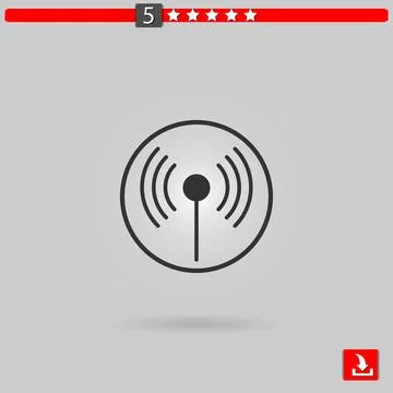 Wireless internet vector icon Stock Illustration
