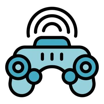 Wireless joystick icon vector flat Stock Illustration