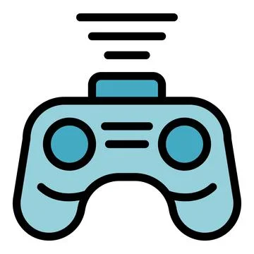 Wireless joystick icon vector flat イラスト素材