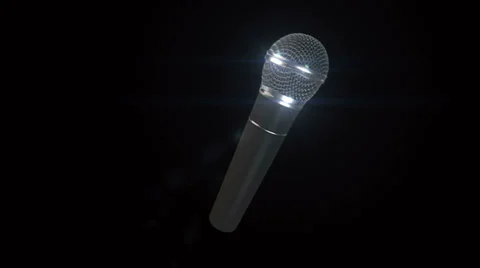 Wireless Karaoke Microphone Seamless Loop with Alpha Stock Footage 34650986