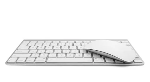 Wireless keyboard and mouse Stock Photos