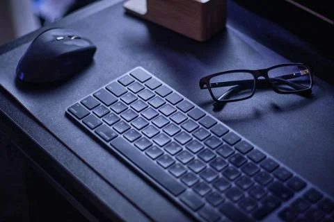 Wireless keyboard and mouse Stock Photos