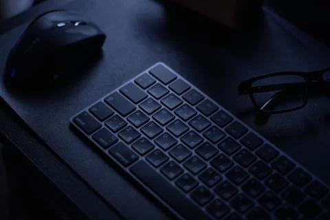 Wireless keyboard and mouse Stock Photos