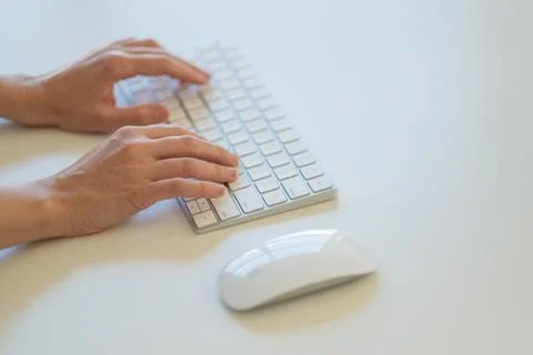 Wireless keyboard and mouse Stock Photos