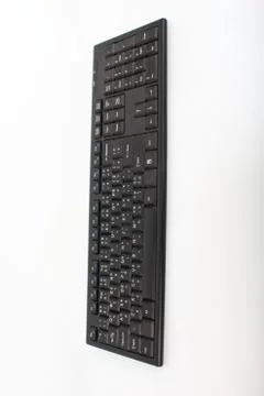 Wireless Keyboard black on a white background. Foto stock