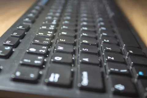 Wireless keyboard computer. Focus on the left side's keys. Foto stock