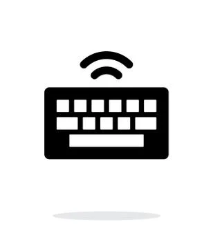 Wireless keyboard icon on white background. Stock-Illustration