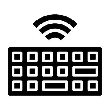 Wireless Keyboard Vector Icon Design Illustration Stock Illustration
