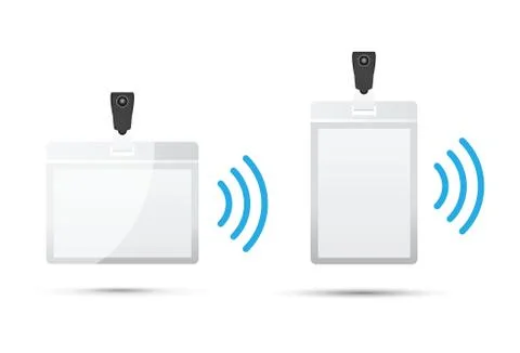 Wireless lanyards Illustrazione stock